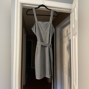 Mini checkered pattern dress